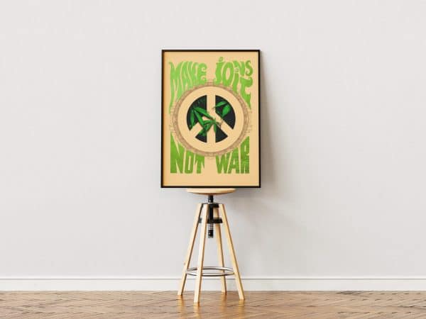 Plakát „Make Joints Not War“