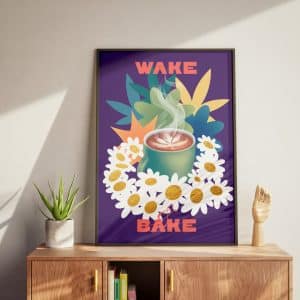Plakát „Wake Bake“