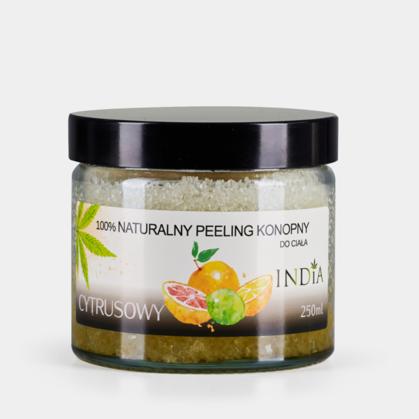 Konopný citrusový peeling na tělo India Cosmetics, 250 ml Konopný citrusový peeling na tělo India Cosmetics, 250 ml