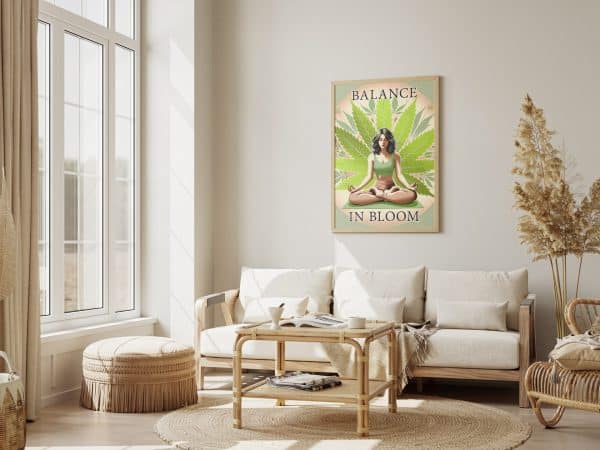 Póster Balance in Bloom – High Labs Art (formato B2)