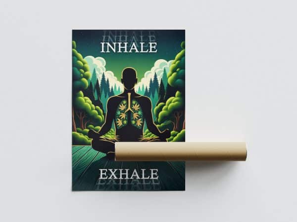 Póster ‘Inhale, Exhale’ – High Labs Art (formato B2)