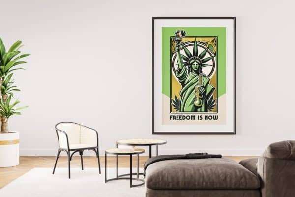 High Labs Art – Póster «Freedom Is Now» (B2, 70,7 × 50 cm)