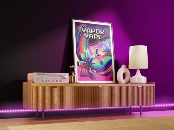 High Labs Art Vapor Vape – póster decorativo B2 con detalles holográficos