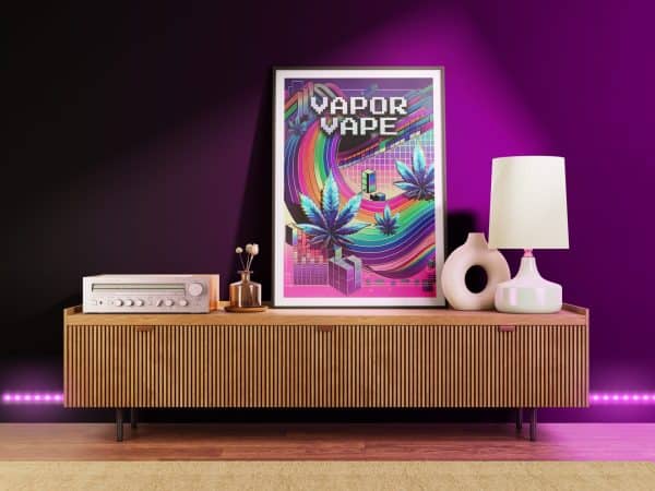 High Labs Art Vapor Vape – póster decorativo B2 con detalles holográficos