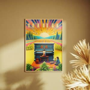 High Labs Art Póster “Let It Be” – formato B2 con detalles dorados