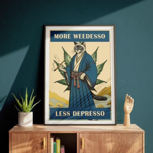 High Labs Art «More Wedesso, Less Depresso» – póster formato B2