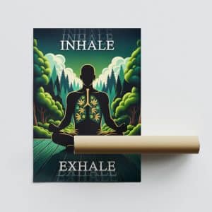 Póster ‘Inhale, Exhale’ – High Labs Art (formato B2)