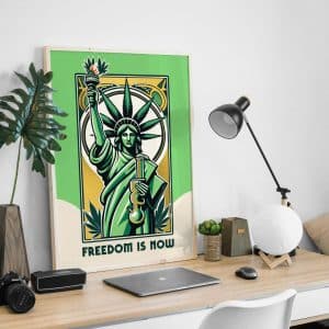 High Labs Art – Póster «Freedom Is Now» (B2, 70,7 × 50 cm)