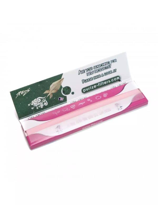 Purize – papel de liar Pink King Size Slim rosa 32 unidades