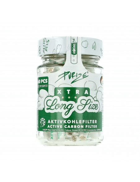 Purize – Filtros de carbón XTRA Long Size 60 unidades (ø 6 mm x 40 mm) Purize – Filtros de carbón XTRA Long Size 60 unidades (ø 6 mm x 40 mm)