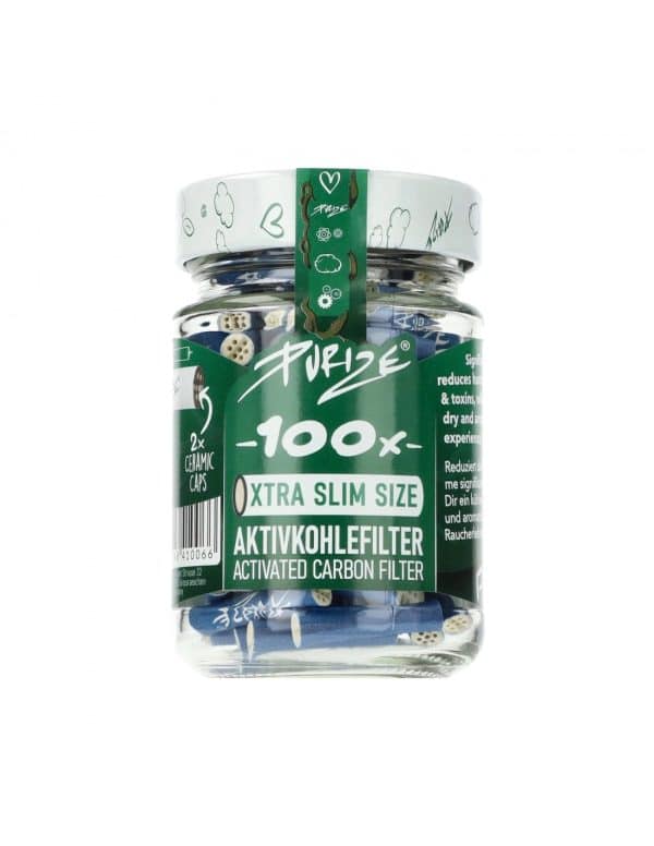Purize XTRA Slim – filtros de carbón activado 100 uds. (ø 5,9 mm) Purize XTRA Slim – filtros de carbón activado 100 uds. (ø 5,9 mm)