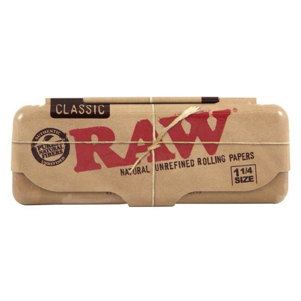 RAW Classic Tin 1 1/4 – estuche metálico para papel de liar