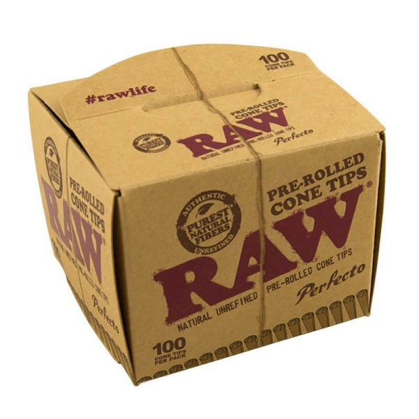 RAW Prerolled Cone Tips – filtros cónicos prearmados para conos (100 uds.) RAW Prerolled Cone Tips – filtros cónicos prearmados para conos (100 uds.)