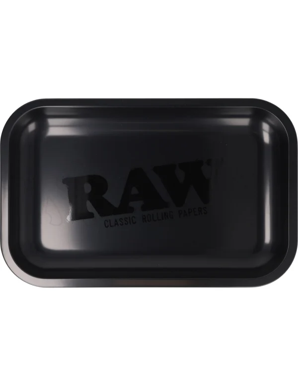 RAW Murder – bandeja para liar metálica negra (Small, 27,5 x 17,5 cm)