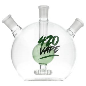 420VAPE Bomb Globe Turbo XL – bong de cristal con doble boquilla 14,5 mm