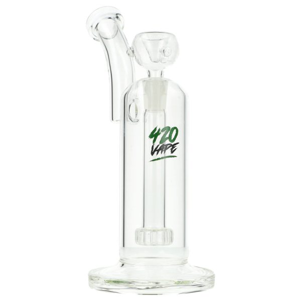 Bongo 420VAPE Bubble Gun – bong de cristal con filtro y entrada para vaporizador (14,5 mm)