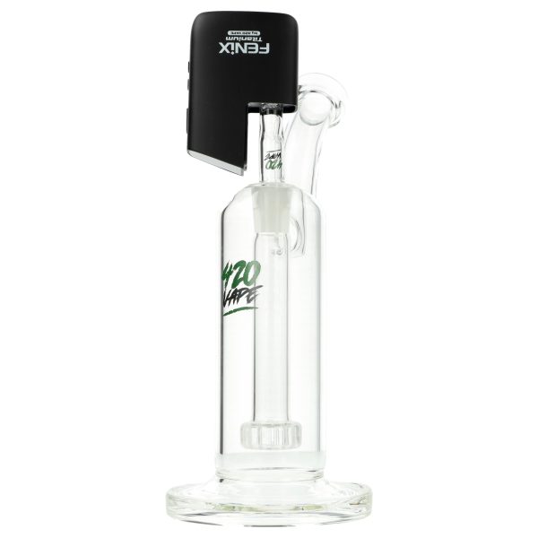 Bongo 420VAPE Bubble Gun – bong de cristal con filtro y entrada para vaporizador (14,5 mm)