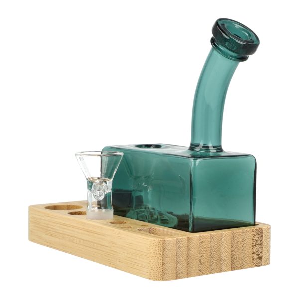 420VAPE Wagon – bong con base de madera (14,5 mm)