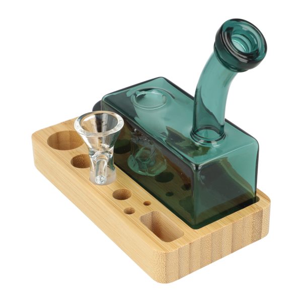 420VAPE Wagon – bong con base de madera (14,5 mm)