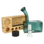 420VAPE Wagon – bong con base de madera (14,5 mm)