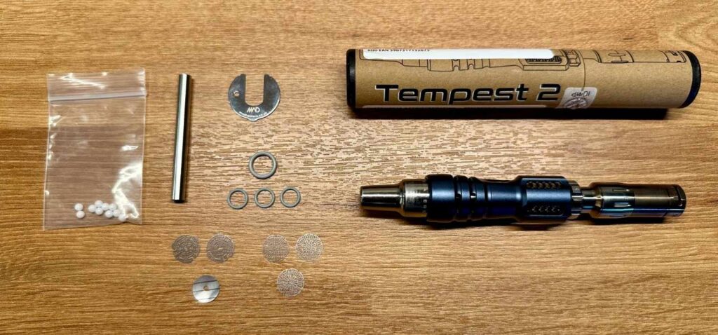 Set completo del MAD Heaters Tempest 2 - contenido de la caja