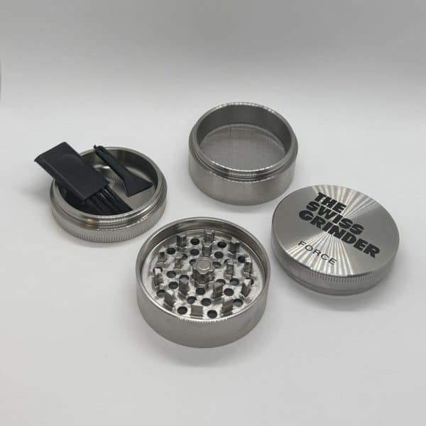 Swiss Grinder Force – premium-rouhin ruostumatonta terästä – kuivayrteille