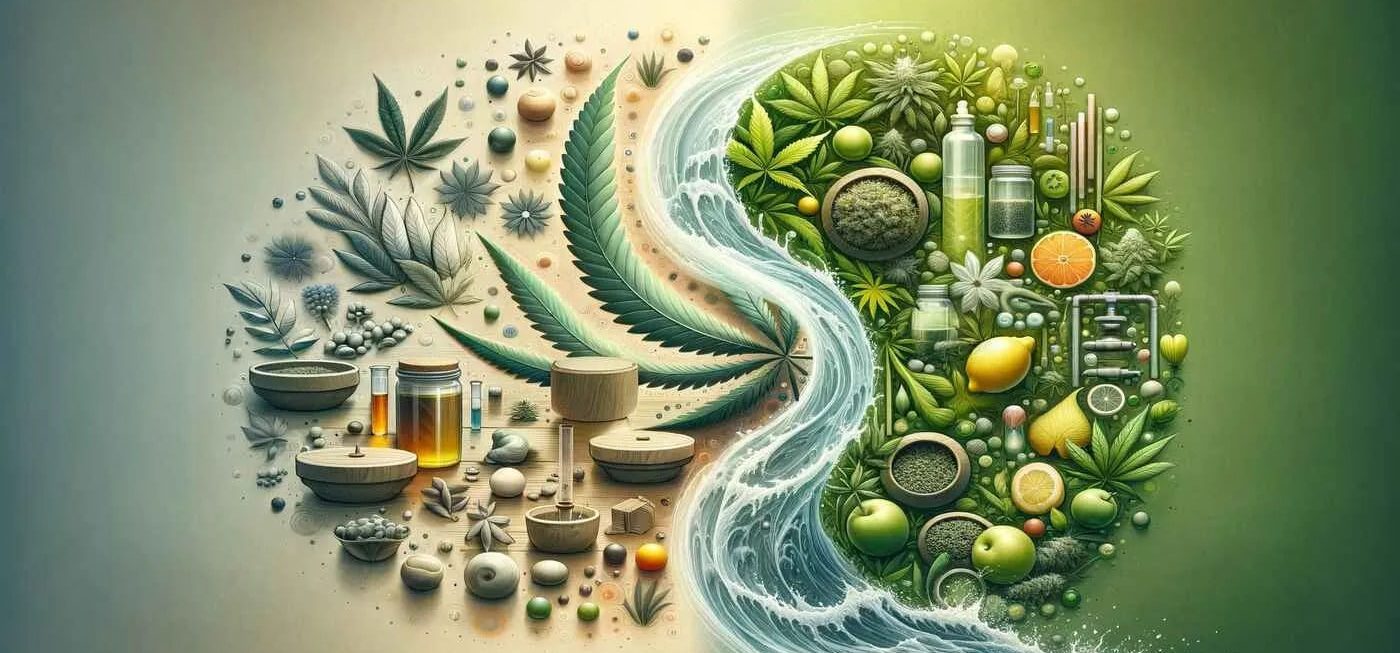 Vesilasi, lenkkikengät ja tuoreita kasviksia pöydällä - arjen keinot kannabinoidien poistumisen tueksi