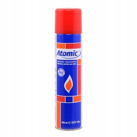 Atomic – täyttökaasu sytyttimiin ja poltinpäihin 300 ml Atomic – täyttökaasu sytyttimiin ja poltinpäihin 300 ml