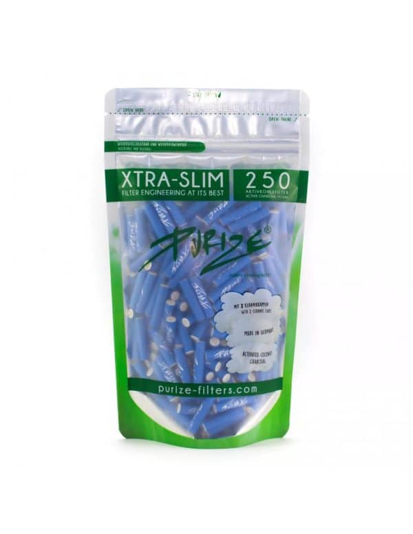 Purize XTRA Slim – aktiivihiilisuodattimet 250 kpl (ø 5,9 mm x 26,9 mm)