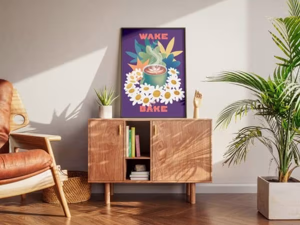 Juliste ”Wake Bake” – High Labs Art