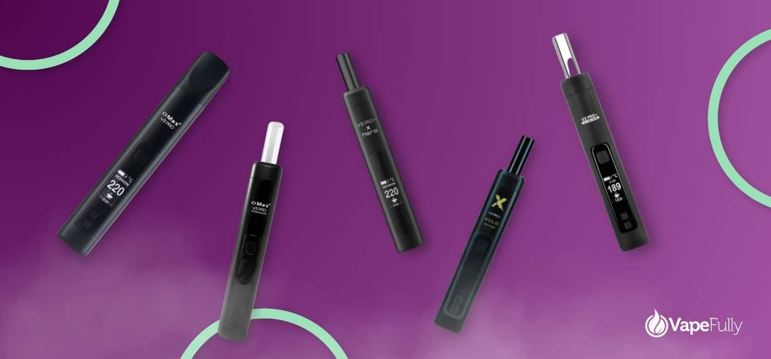 X-MAX V3 Pro -vaporisaattorin kaikki versiot vierekkäin vertailussa