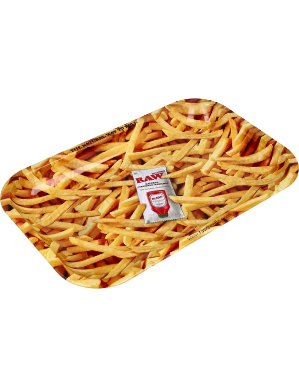 RAW French Fries – metallinen rullaustarjotin (eri koot) RAW French Fries – metallinen rullaustarjotin (eri koot)