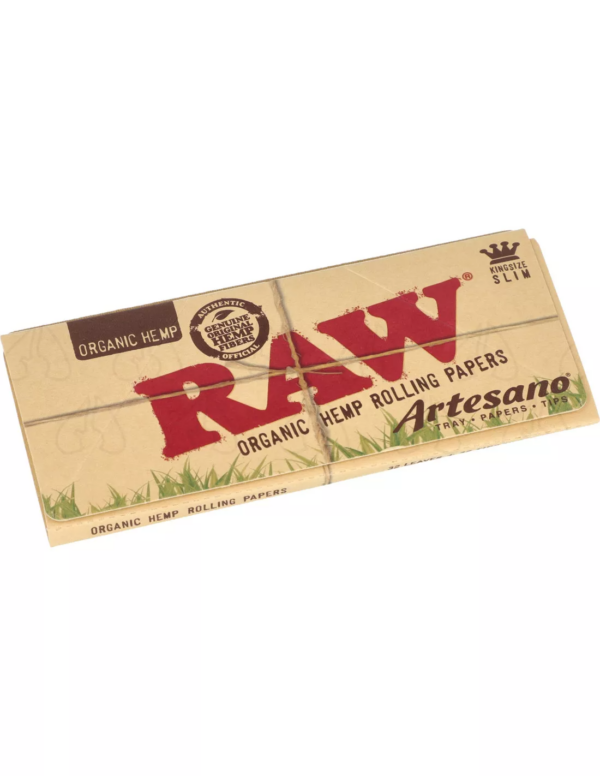 RAW Organic ARTESANO King Size Slim – luomuhamppupaperit, filtterit ja tarjotin 3-in-1 RAW Organic ARTESANO King Size Slim – luomuhamppupaperit, filtterit ja tarjotin 3-in-1