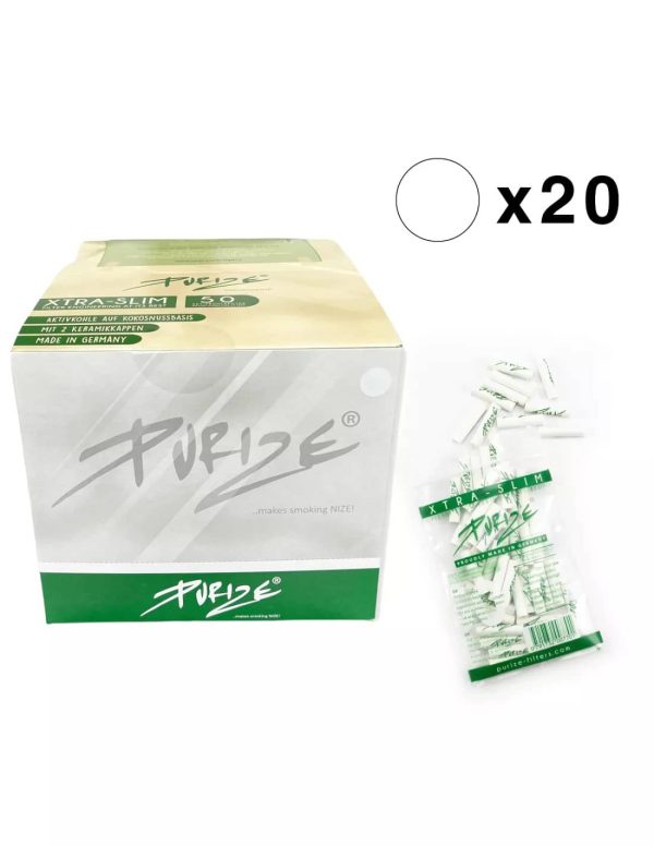 Purize – filtres au charbon XTRA Slim 50 pcs (ø 5,9 mm)