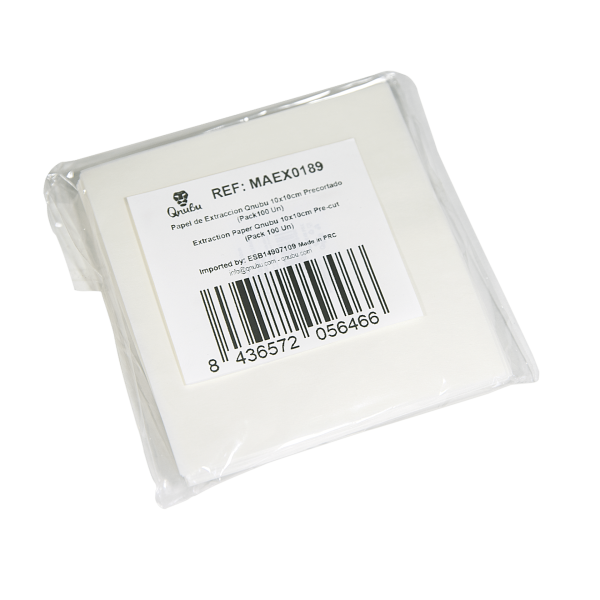 Papier d’extraction Qnubu Pre-cut 10×10 cm (100 pcs)