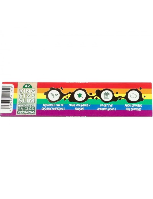 Purize – Feuilles à rouler Rainbow King Size Slim 32+10 offertes