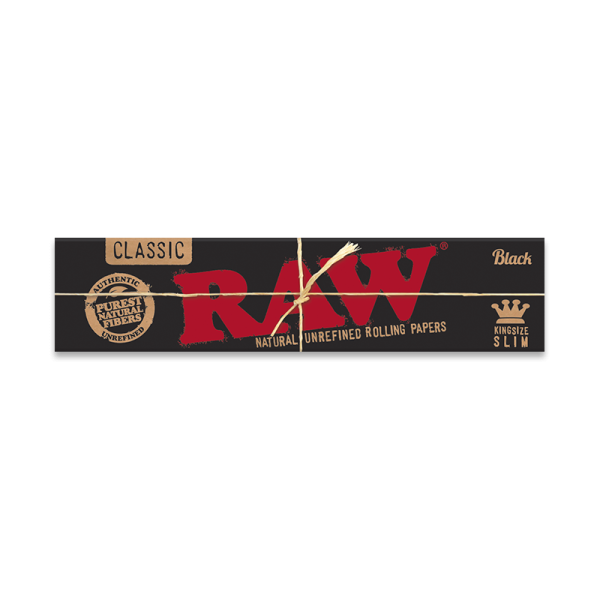 RAW Black King Size Slim – Feuilles ultra-fines non blanchies
