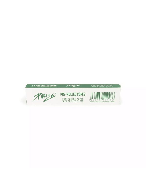 Purize – feuilles Pre-Rolled Cones 6 pcs non blanchies avec filtre à charbon