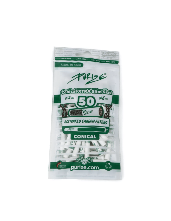 Purize – filtres au charbon Conical XTRA Slim 50 pcs (25 mm) Purize – filtres au charbon Conical XTRA Slim 50 pcs (25 mm)