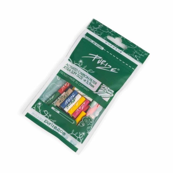 Purize – Filtres à charbon XTRA Slim 33 pcs mix de couleurs (ø 6 mm)