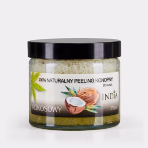 Gommage corps chanvre naturel à la noix de coco India Cosmetics, 250 ml