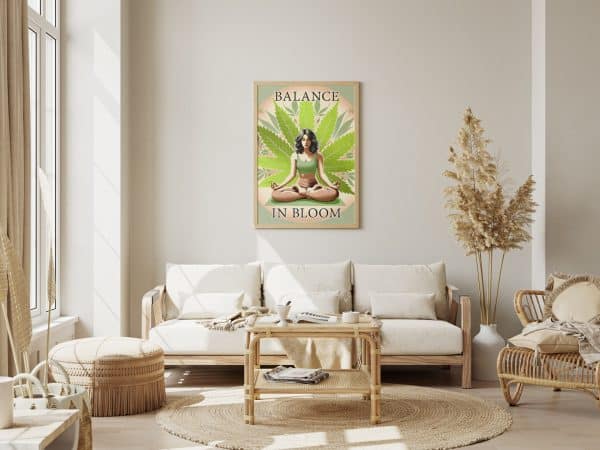 Plakatas “Balance in Bloom”