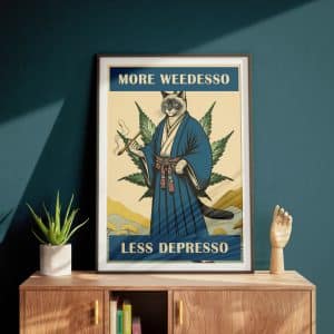 Plakatas “More Wedesso, Less Depresso”
