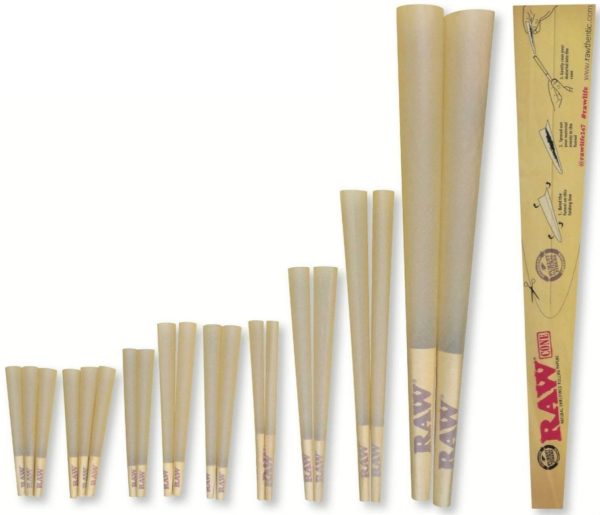 RAW Cone 20 Stage Rawket paruošti kūgiai 7 dydžiai