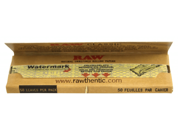 Bibułki brązowe RAW Single Wide Cut Corner 50 szt. 