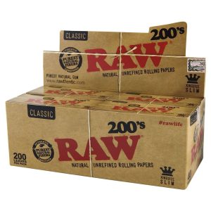 RAW – Bibułki brązowe – 200’s King Size Slim BOX 40 szt.