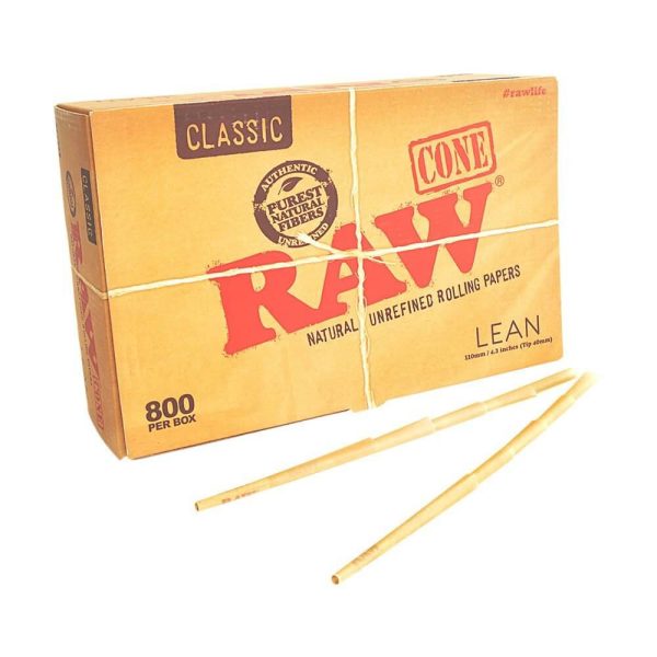 RAW – Bibułki gotowe do nabicia – CONE Lean 800 szt.