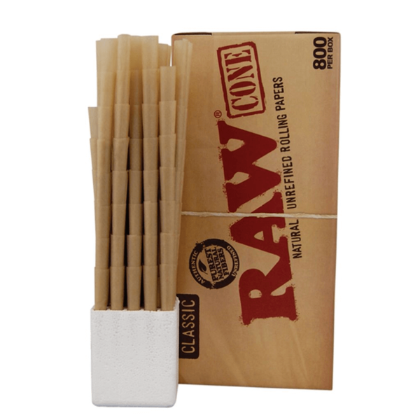Bibułki RAW Prerolled Cone King Size box 800 szt.