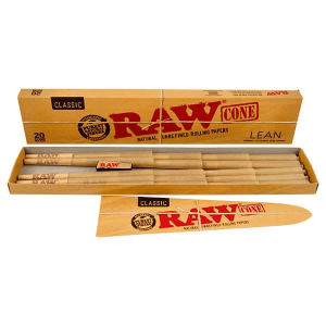 Bibułki skręcone RAW Cone LEAN 20 szt. 109 mm