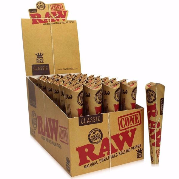 RAW – Bibułki gotowe do nabicia – CONE King Size 3 szt.